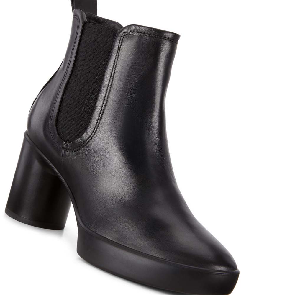 Women's Ecco Shape Sculpted Motion 55 Chelsea Ankle Dress Shoes Black | Canada 119BEX